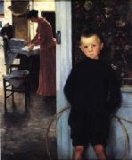 Woman and Child in an Interior